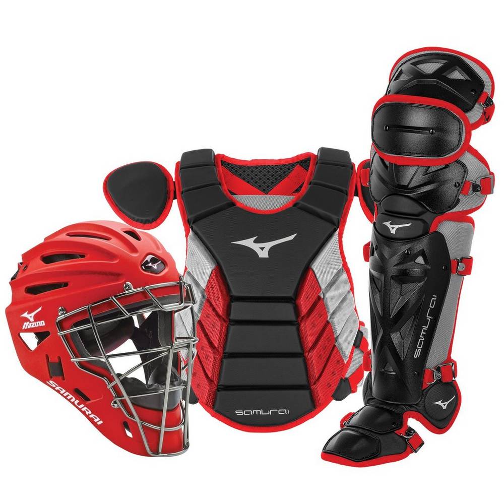 Catchers Gear Mizuno Baseball Samurai Adult 16" Boxed Uomo - Nere/Rosse - 61582-HNPE